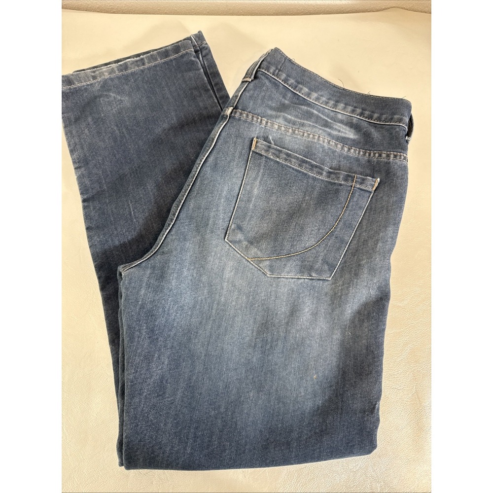 PD&C Paper Denim & Cloth Mens 36x32 Flex Blue Jeans Straight. See Photos
